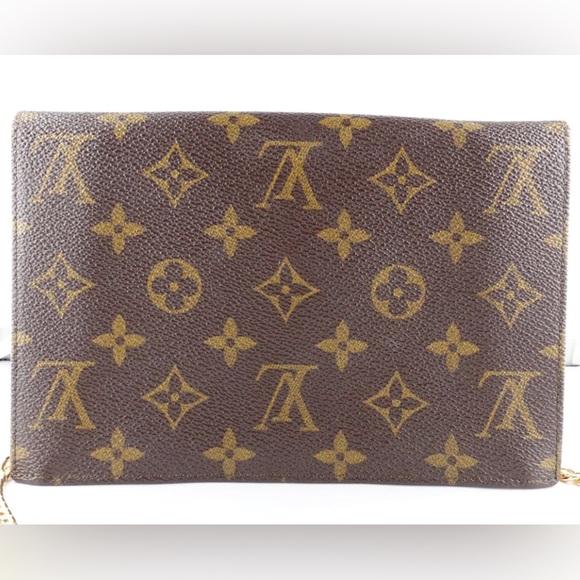 Authentic Louis Vuitton Monogram Pochette Rabat 20 Clutch with Chain - Picture 3 of 6